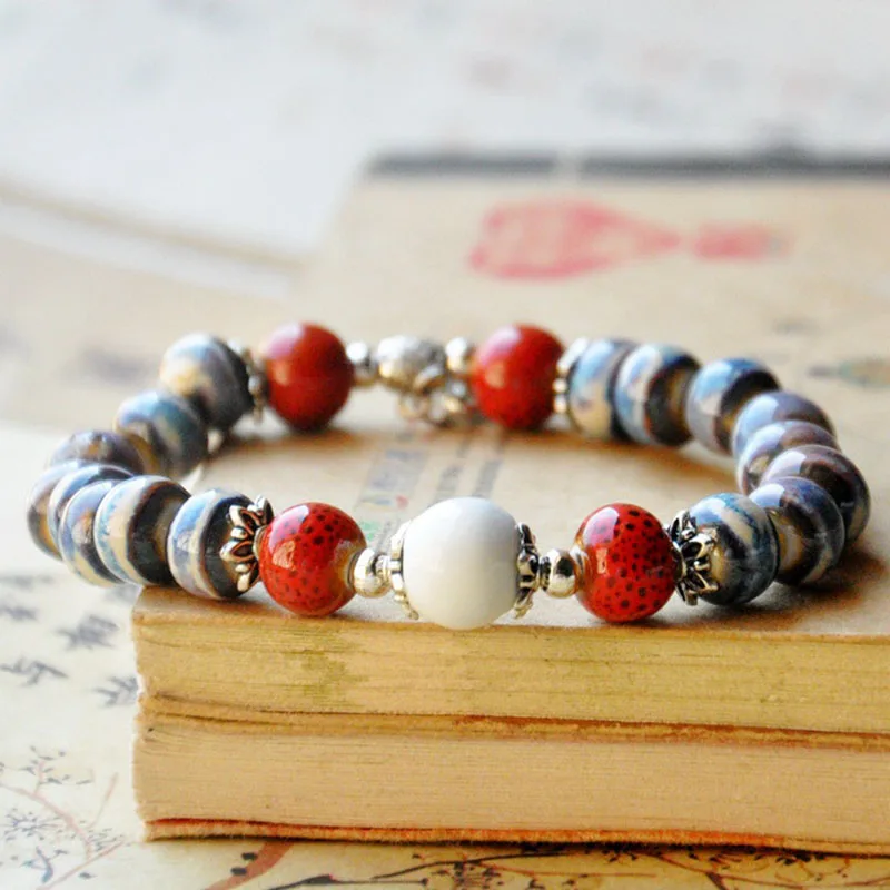 Женские и мужские подвески в виде керамических бусин браслет полые листья