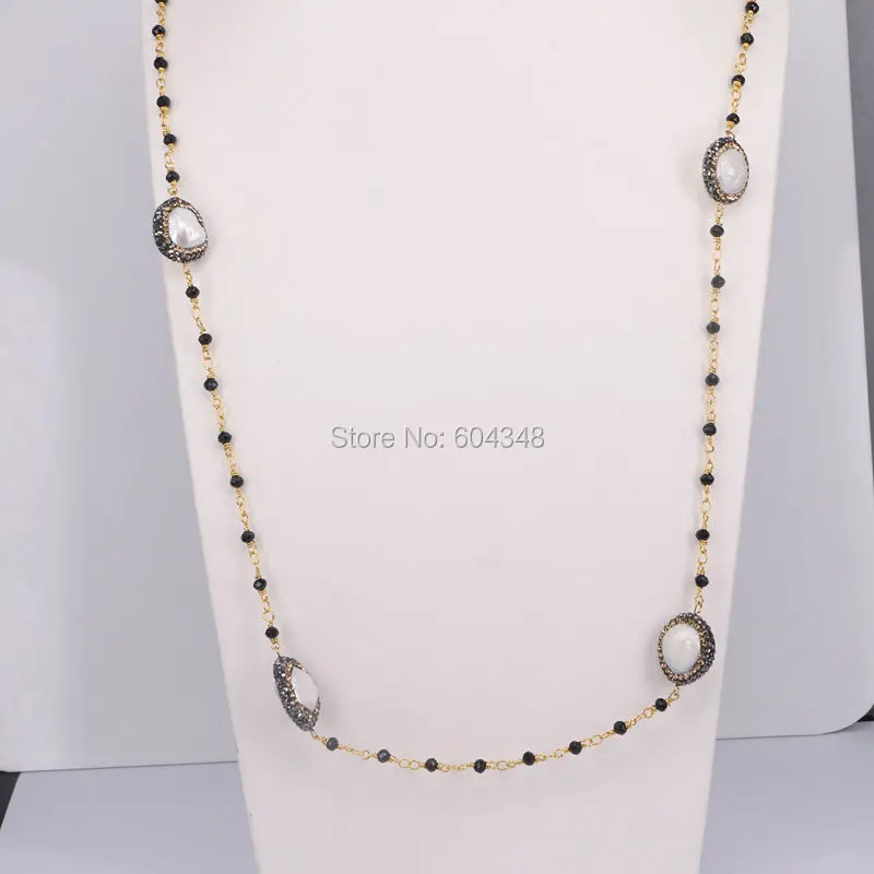 Ожерелье из пресноводного жемчуга 3 нити|freshwater pearl necklace|chain necklacefashion necklace |