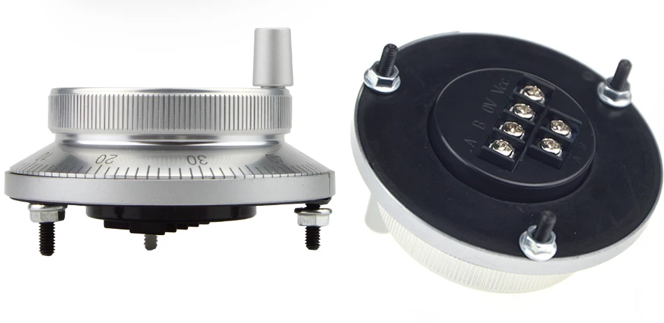 CNC электронный маховик серебро cColor Dia.60mm число пульсаций 100 напряжение 5 В 12 24 Количество контактов 4 и 6