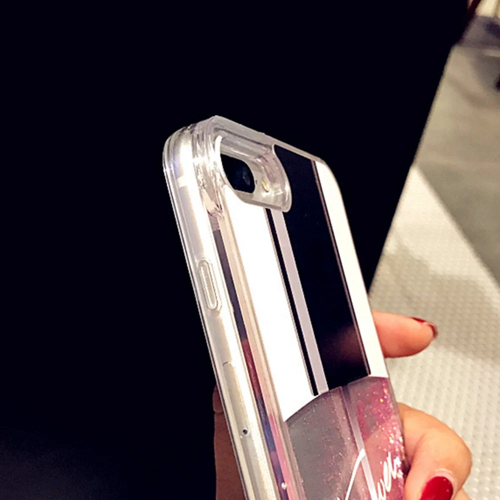 Чехол для телефона с лаком ногтей девочек iPhone Xr Xs Max x 6 Жидкий чехол зыбучие пески 7