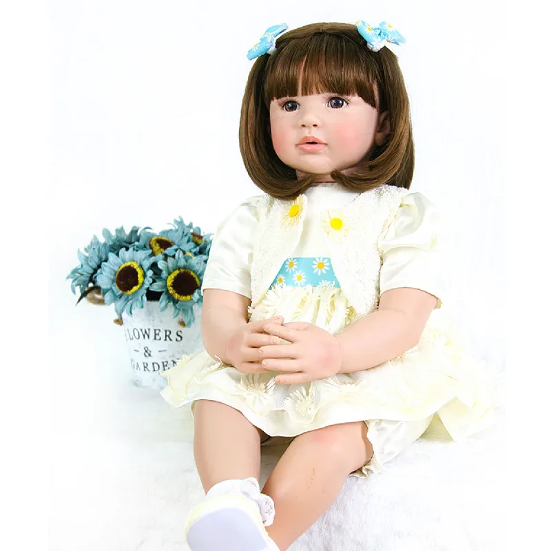 

DollMai Exquisite Reborn baby toddler girl princess l.o.l 24" 60cm silicone reborn baby dolls toys gift playmate bonecas