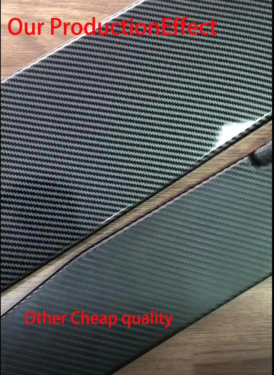 2PC UNIVERSAL CARBON LOOK SIDE SKIRT ROCKER SPLITTERS WINGLET DIFFUSER 860*95*75mm(34&quotx3.7&quotx3&quot) | Front Skirt