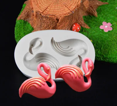 Фламинго силиконовые формы шоколадные Sugarcraft помадка кекс украшение для кексов