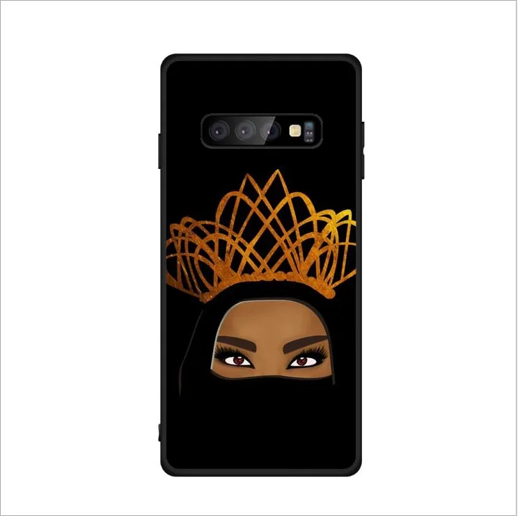 Muslim Islamic Gril Eyes Arabic Hijab Girl Black silicone Case For Samsung Galaxy S8 S9 NOTE 8 9 A7 2018 S10 Plus Lite | Мобильные