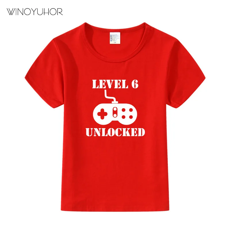 Детская футболка с коротким рукавом и видеоиграми на лето|Тройники| |