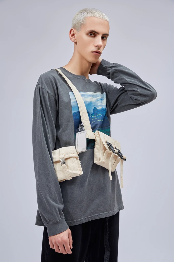 Tactical Functional Waist Pack Men Bag Trendy Street Style Chest for Streetwear Fashion Bags Hip Belt 2019 | Багаж и сумки