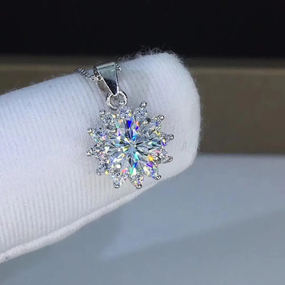 Круглые серебряные подвески из муассанита с изображением стихов еврей 1ct D VVS Роскошные подвески из муассанита Weding для женщин