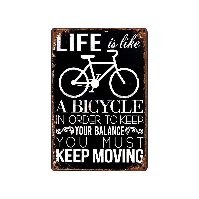 [ WellCraft ] Riding Motor BSA bicycle ducati Metal Signs Classic Wall Poster Plaque Painting Bar Shop Decor 20*30 CM LT-1756 | Дом и сад