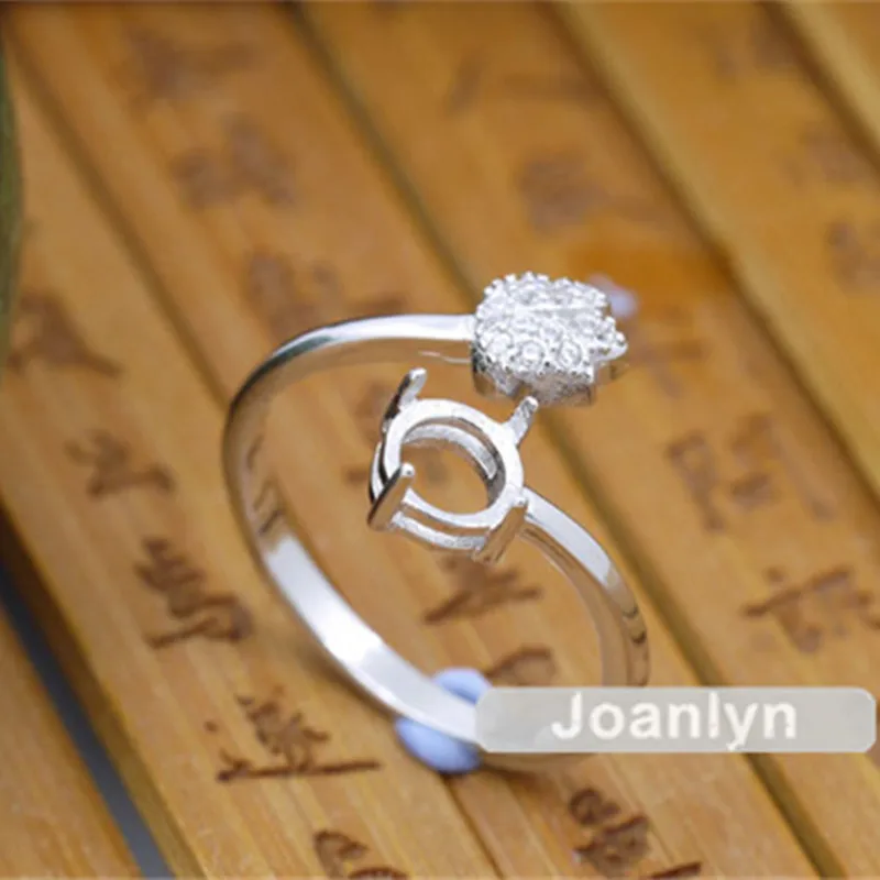 Кольцо Joanlyn для 6x6 мм круглое/6x8 Овальные Кабошоны или ограненные драгоценные