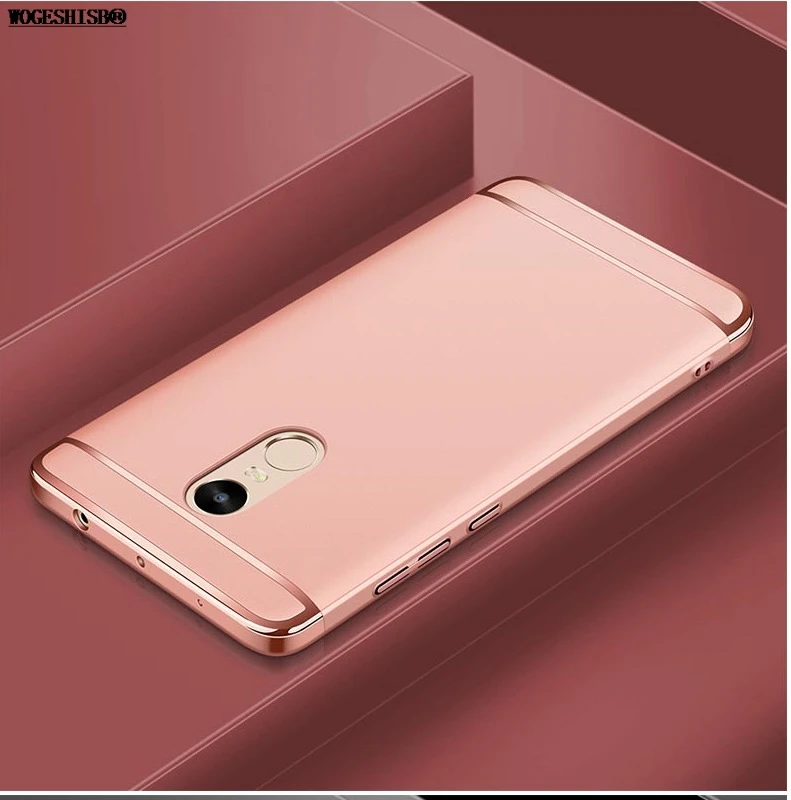 Чехол для Xiao mi Red mi 3S 4X 5X Note3 Note4 Note4X Note 3 4 4X чехол Ультратонкий Пластиковый чехол Защитная крышка на 360 градусов - Цвет: Pink