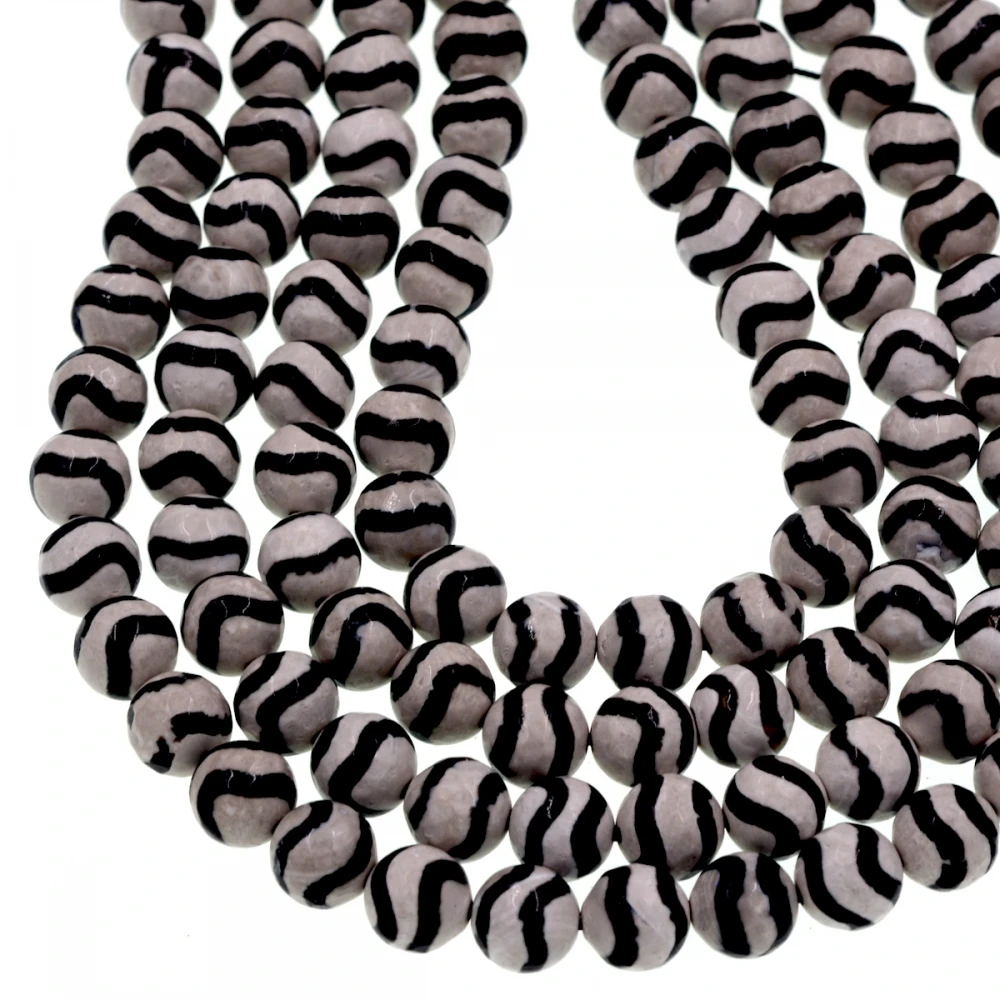 10 мм черная волна dzhi Агаты серые dzi агати бусины полная прядь|bead strands|strand beadsbeads beads |