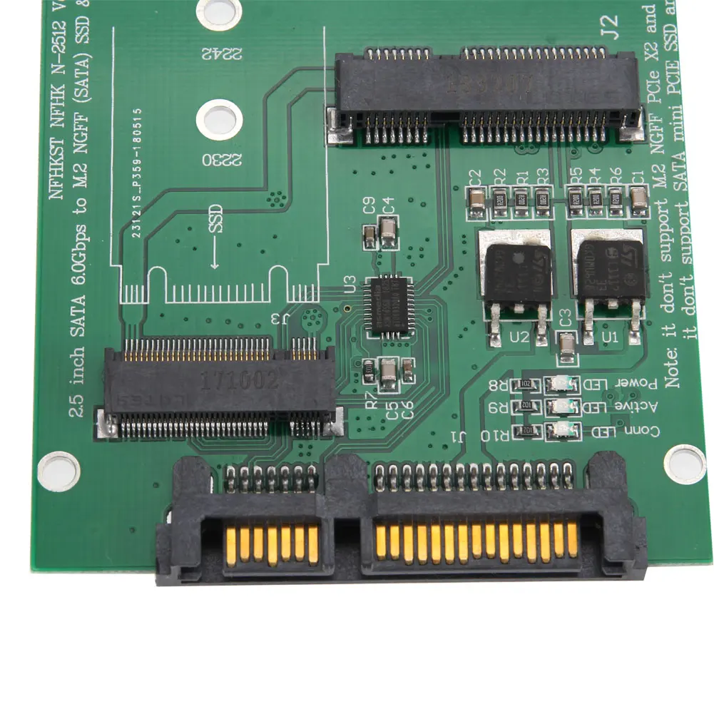 M.2 NGFF SSD на SATA III SATA3 конвертер Msata/NGFF Sata адаптер Поддержка mSATA + HSJ 19| |