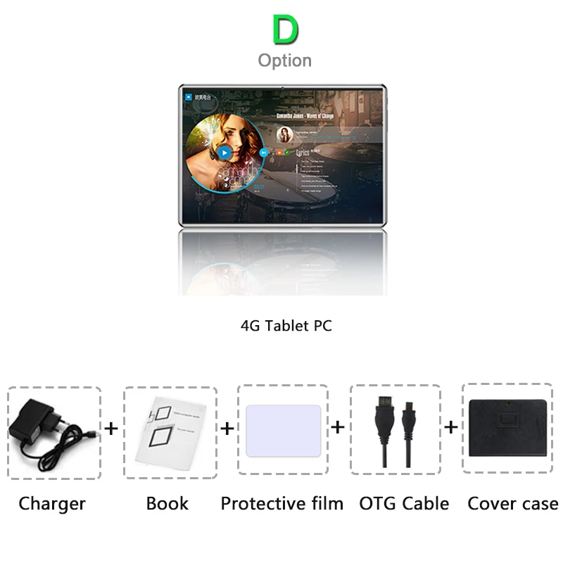 Комплект 4 Горячая 10,1 дюймовый планшетный ПК Android 8,0 Octa 8 Core 3g 4G FDD LTE phablet 6 ГБ+ 64 ГБ 1280*800 ips закаленное экран FM планшеты с модулем Wi-Fi 7 10 - Комплект: Комплект 4