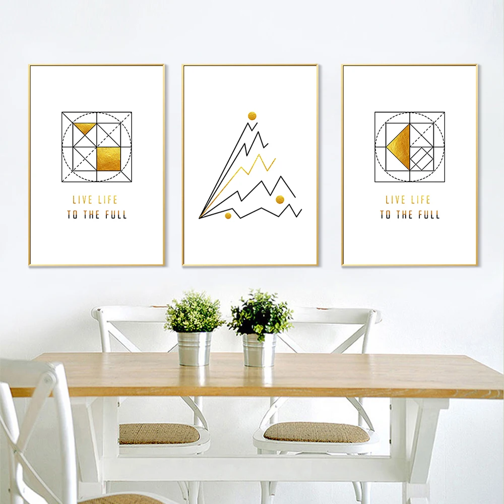 

Geometry Line Live life Quotes Minimalist Nordic Posters and Prints Wall Art Canvas Painting Wall Pictures for Living Room Decor