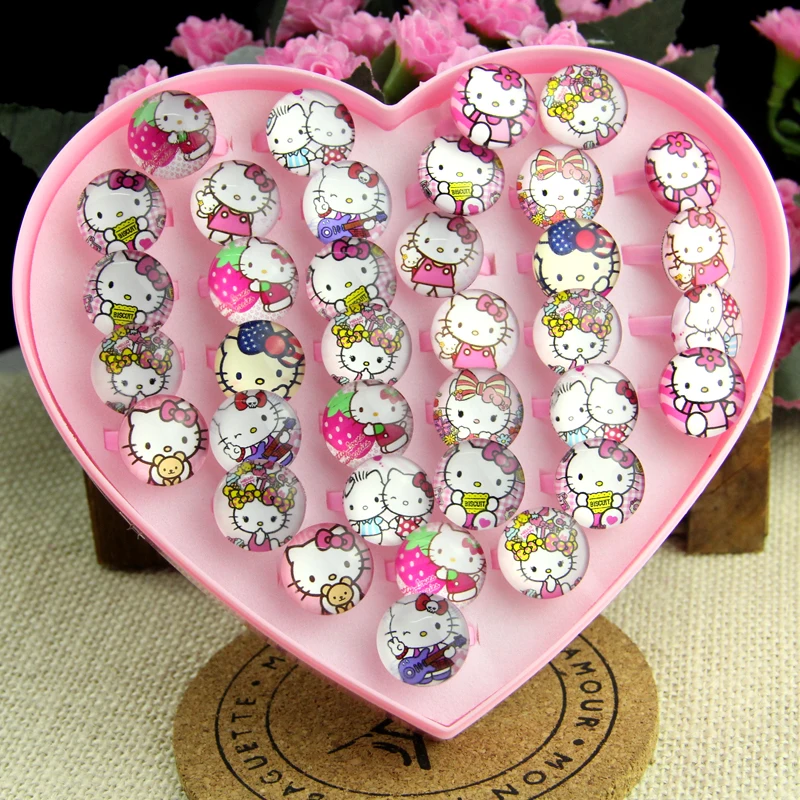 36 шт. милые кольца из акриловой смолы с изображением Супермена и