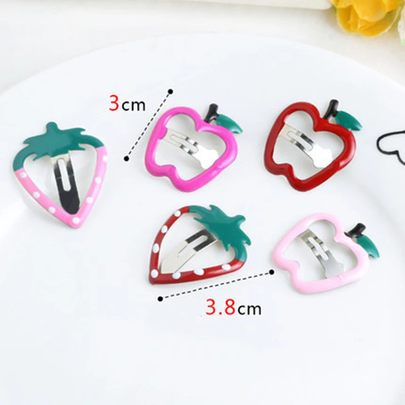2 pcs Cute Strawberry Frunt Hair Clips Headwear Barrette Pineapple Banana kids Lovely Cherry pins Accessories |