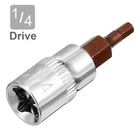 uxcell hot sale 2pcs 14 inch drive 3mm 4mm 5mm 6mm hex bit socket s2 steel for diy hand making automotive repairs