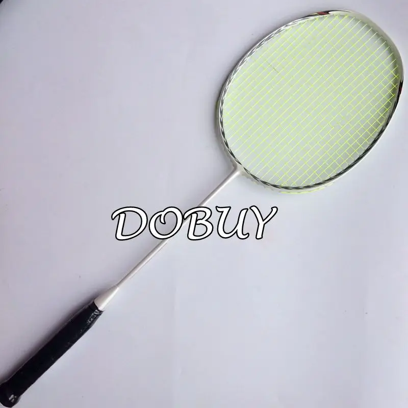 

1 pc free shipping pure white 4U 82g light badminton rackets,badminton.3D frame badminton racquet