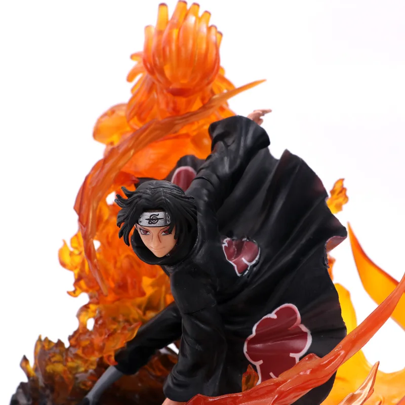 Наруто Учиха Итачи огненный красный Против Саске Susanoo синий ПВХ фигурка Brother Relation Коллекция Модель игрушки 21 см