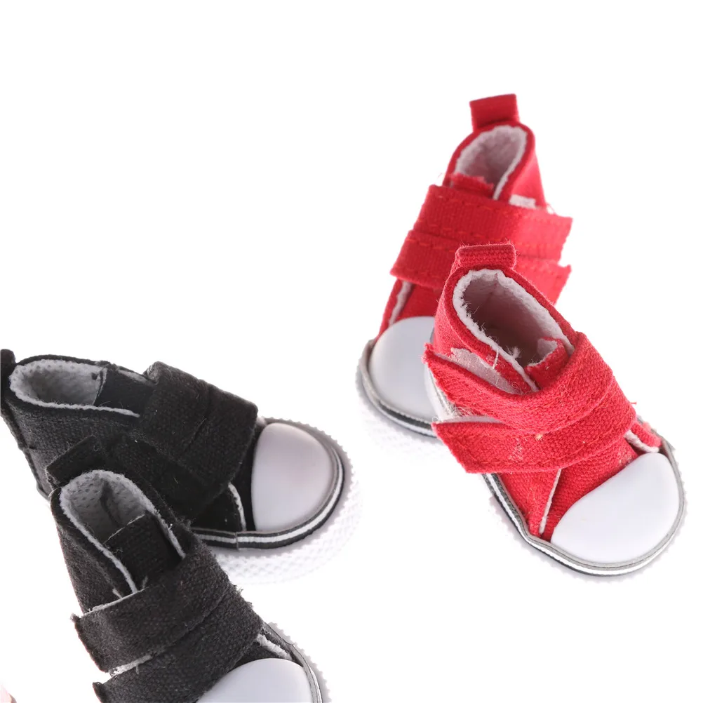 1 pair Fashion Mini Toy Shoes Assorted Colors 5cm Canvas For 1/6 BJD Doll Bjd for handmade cloth shoes | Игрушки и хобби
