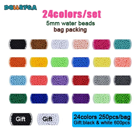 24 colors DOLLRYGA 12/24/36 Цвет s бусины пазл в форме ожерелья jouet enfant с украшением в виде кристаллов Цвет aqua DIY Perlen распыления воды комплект ювелирных изделий ручной работы, волшебная игрушка для детей - Цвет: 24 colors