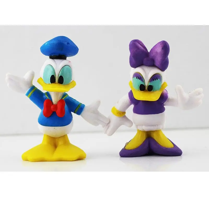 6pcs/lot Mickey Figures Minnie Mouse Donald Duck Goofy Dog Pluto Dog Daisy Cartoon PVC Figure Collection Model Toy Dolls 6-8cm