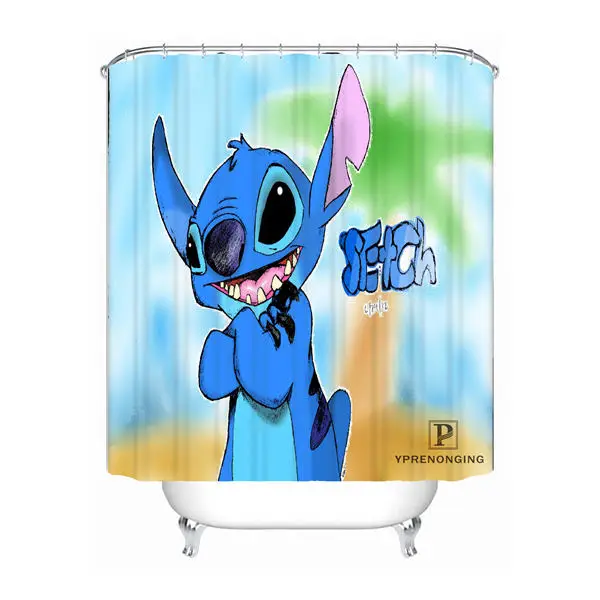 Shower Curtain На заказ "Лило и Стич" водонепроницаемая занавеска для душа домашняя Ванна Ванная комната s крючки полиэстер ткань разные размеры#180421-Sina-06 - Цвет: Shower Curtain