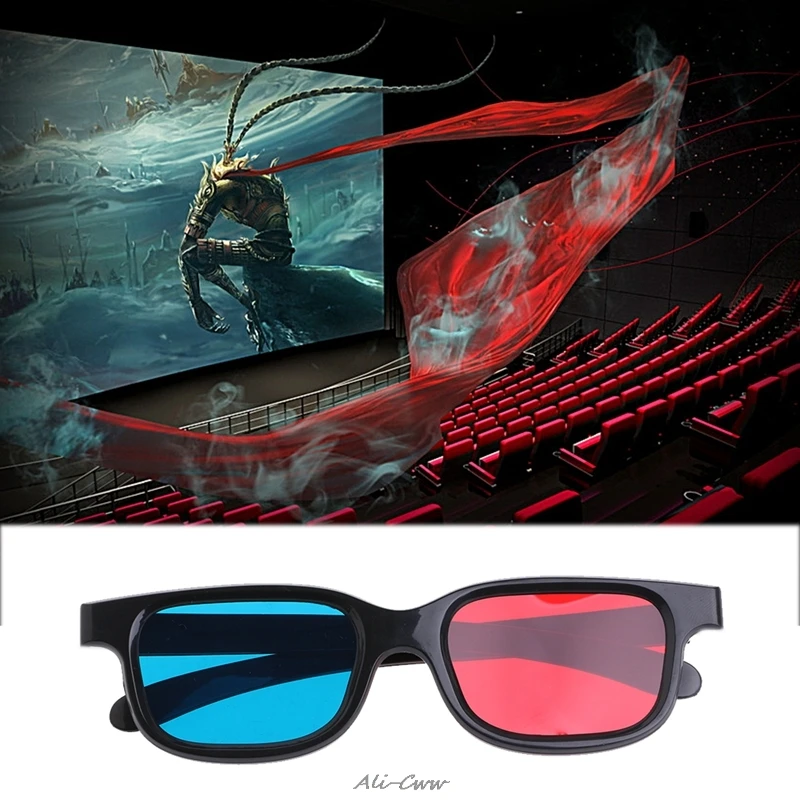 Универсальные 3D очки в черной оправе красные синие сианские анаглифы 3d 0 2 мм для