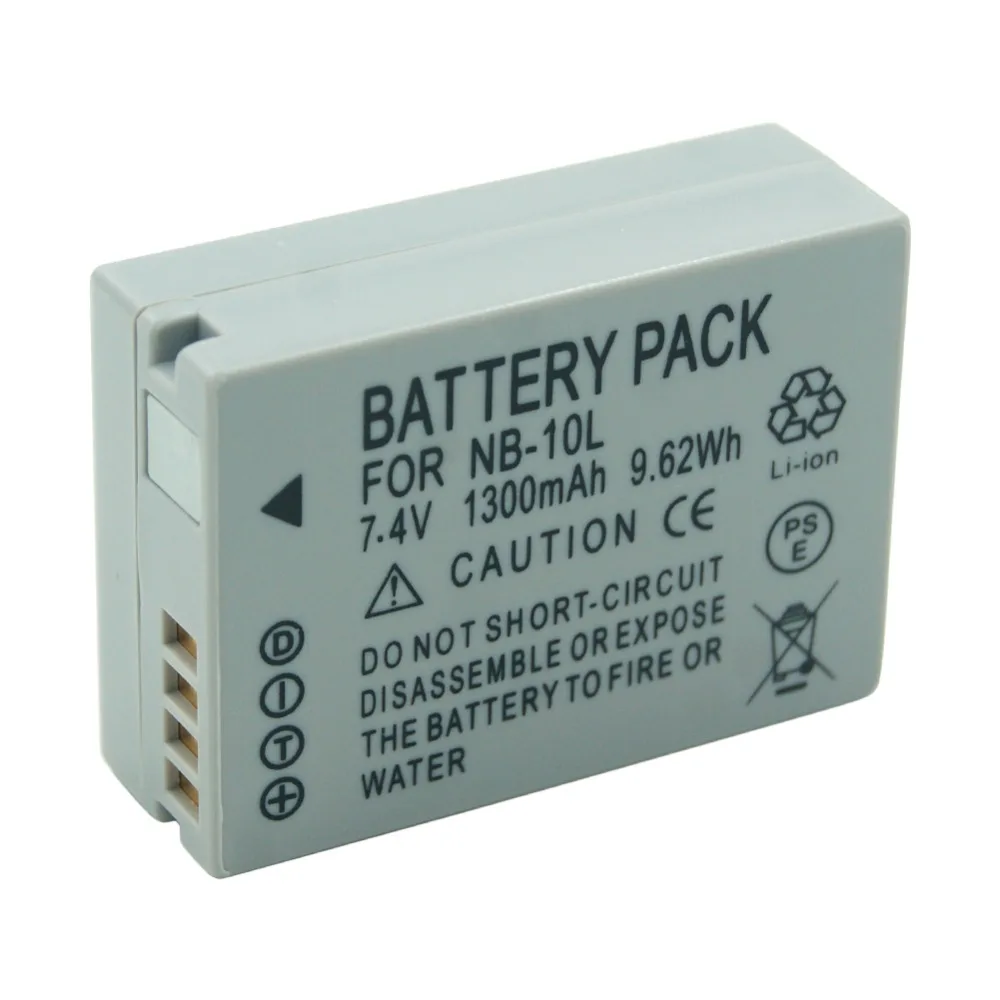 NB 10L 1300mah NB10L запасная литиевая батарея для камеры Canon PowerShot G1X G3X G15 G16 SX40HS SX50HS SX60HS