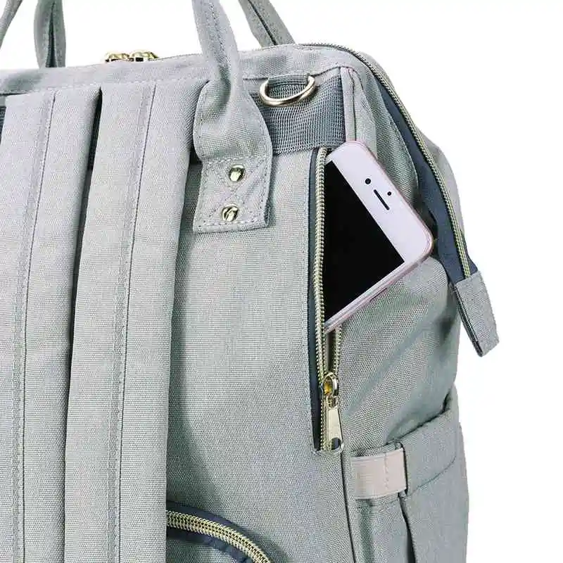 

Solid Color Mommy Diaper Bags Large Capacity Maternity Backpack Waterproof Women Nappy Bag Zipper Mother Baby Stroller Handbag