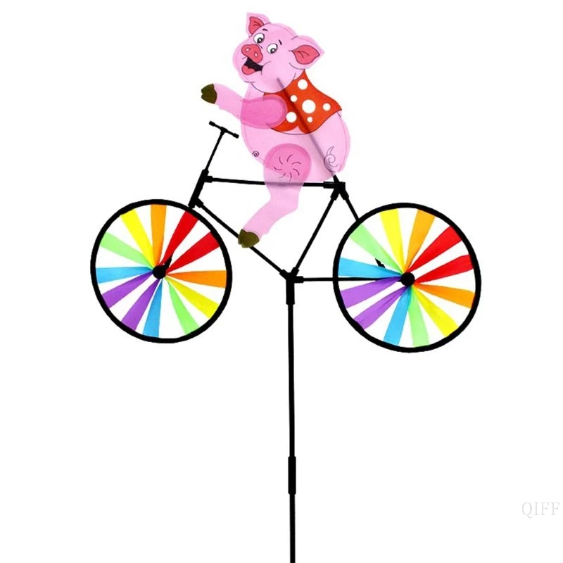 Ветряная мельница 3d животное Свинка на велосипеде для сада газона двора| |