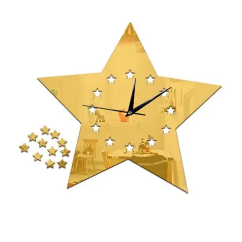 3d зеркало Чайка Настенные часы номер серебро акриловые настенные наклейки саат