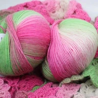 high quality 50gball 180 meters 100 merino wool crochet yarn thick for hand knitting rainbow space dyed baby yarns wool thread