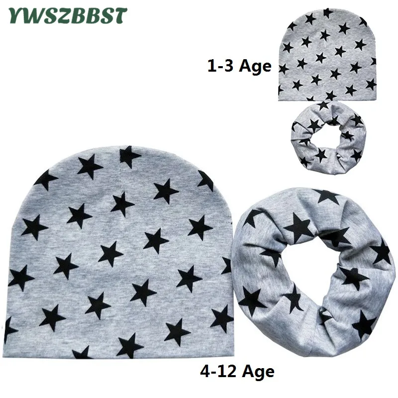 

For 1-12 Years Old Autumn Winter Children Hats Set Crochet Baby Hat Scarf Girls Boys Kids Hat Cotton Toddler Child Beanies Cap