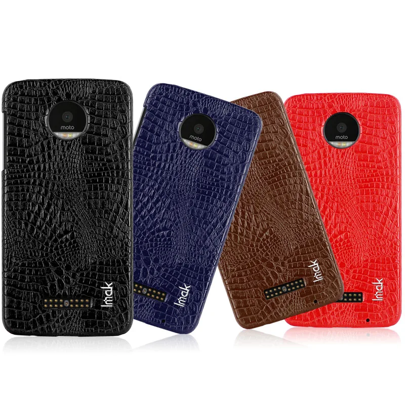 Для Motorola Moto Z Play Z Force Case производства IMAK люксовый крокодиловый Чехол из искусственной кожи для Moto Z Play Z Force Модный деловой чехол
