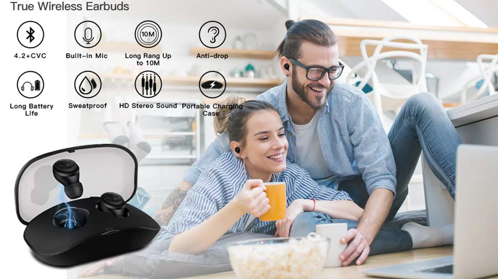 Беспроводные наушники Coreprime X18 TWS Bluetooth-наушники невидимые с зарядным устройством
