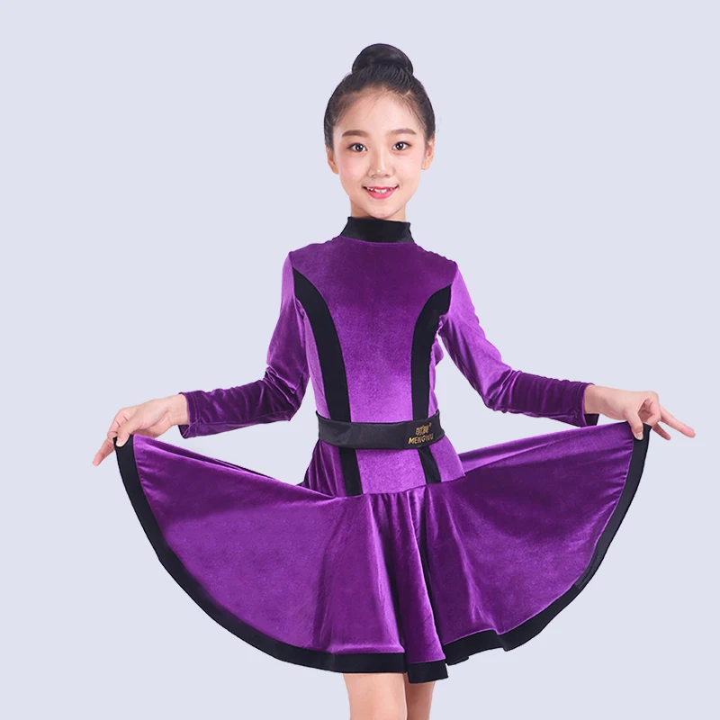 Костюм для латиноамериканских танцев DQL1329 детский профессиональный костюм