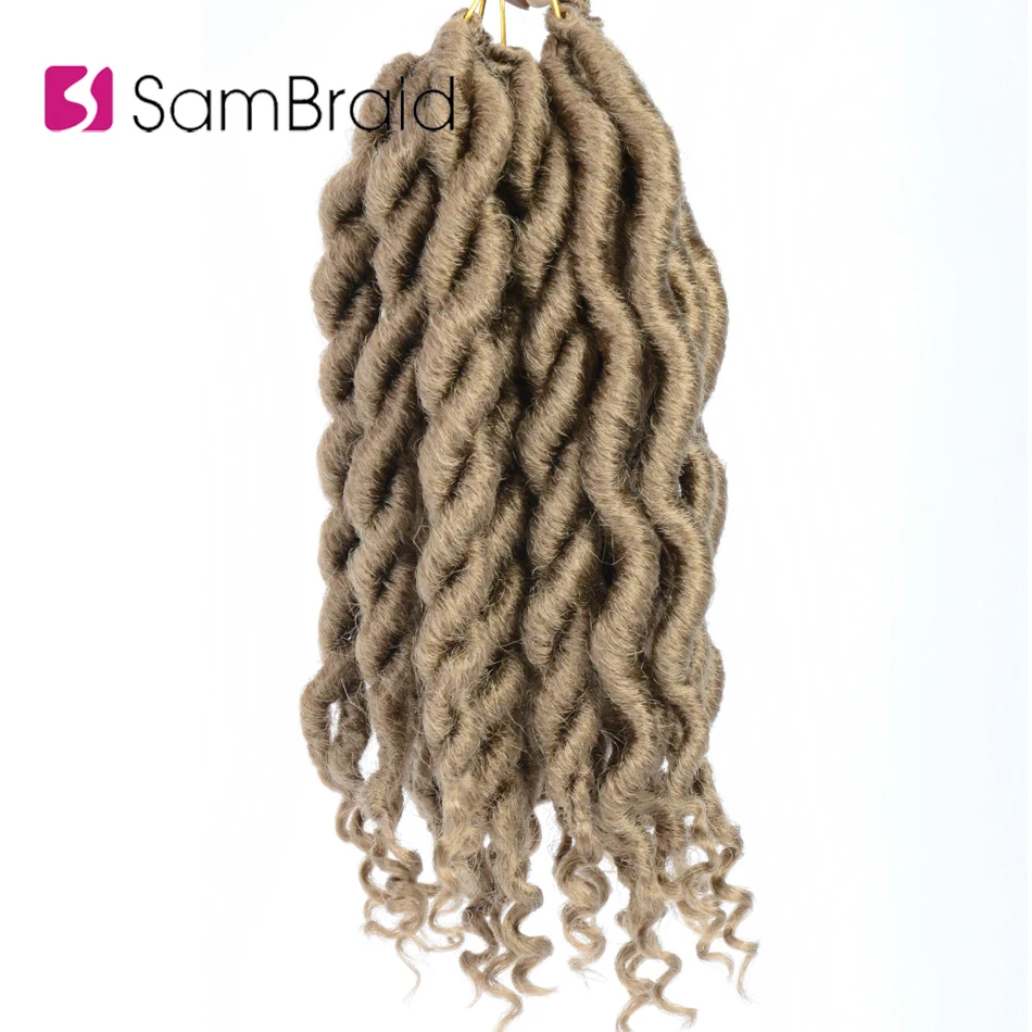 SAMBRAID Goddness Faux locs Curly вязаные волосы для наращивания 12 дюймов 100 г/упак.