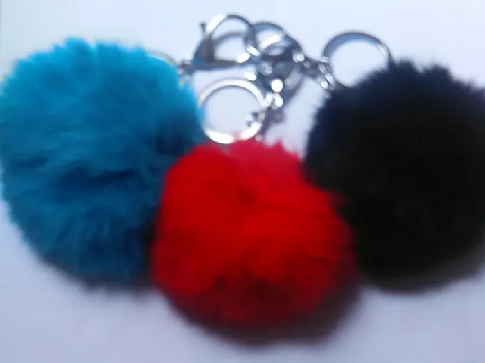 16 видов цветов милые GenuineRabbit меховой шарик плюшевый брелок для ключей любителей