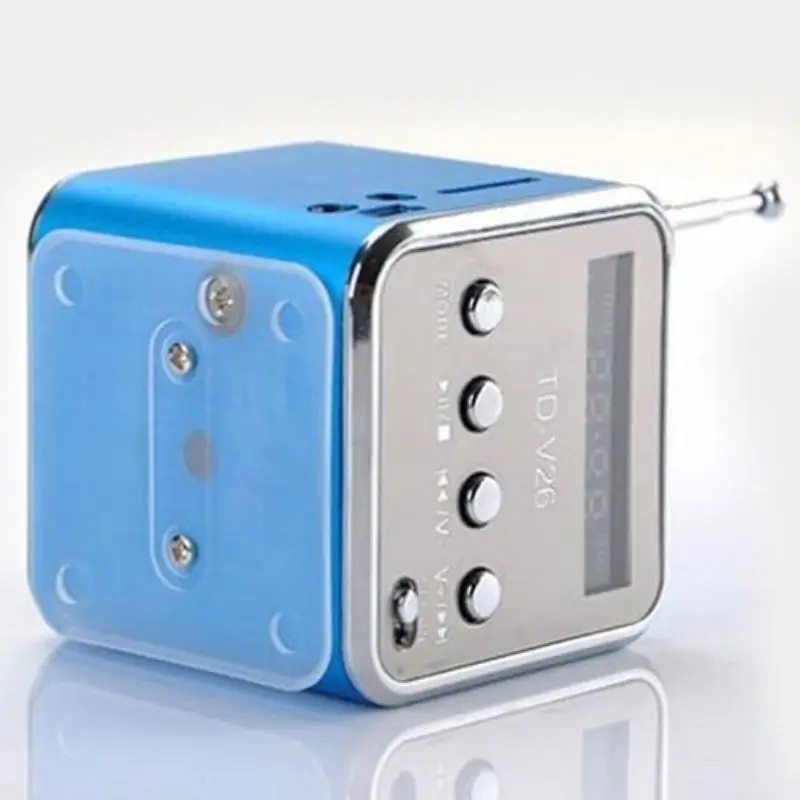 TD-V26 мини-динамик портативный MP3 музыкальный плеер с ЖК-поддержкой fm-радио Micro TF SD Стерео Громкий динамик для ноутбуков мобильных телефонов