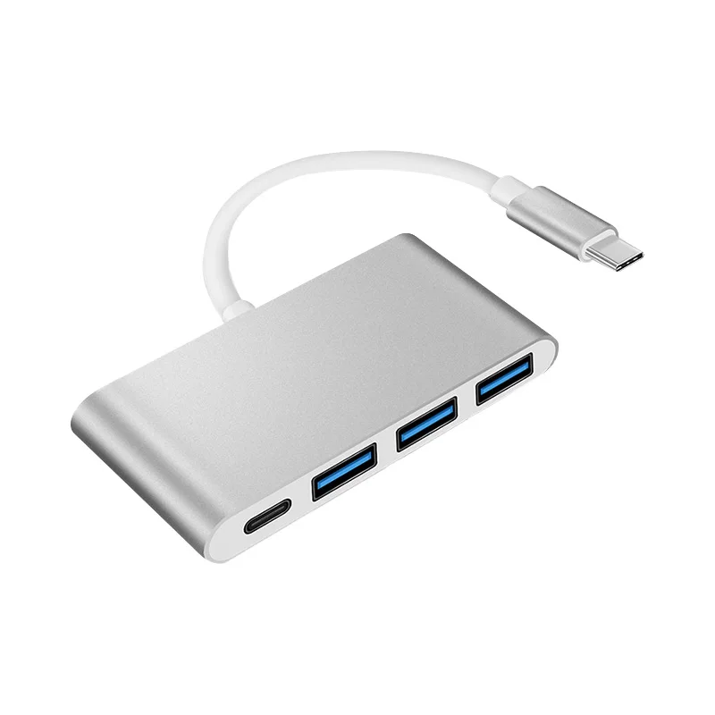 Basix USB C концентратор типа C к HDMI VGA USB3.0 PD адаптер Thunderbolt 3 док-станция для MacBook samsung Galaxy S8 USB C адаптер - Цвет: 4 in1 silver