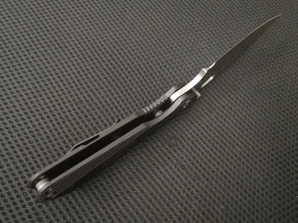 JohnnyJamie Custom Strider SMF 3 5 &quotчерный TC4 титановая ручка CPM S35VN лезвие тактические складные