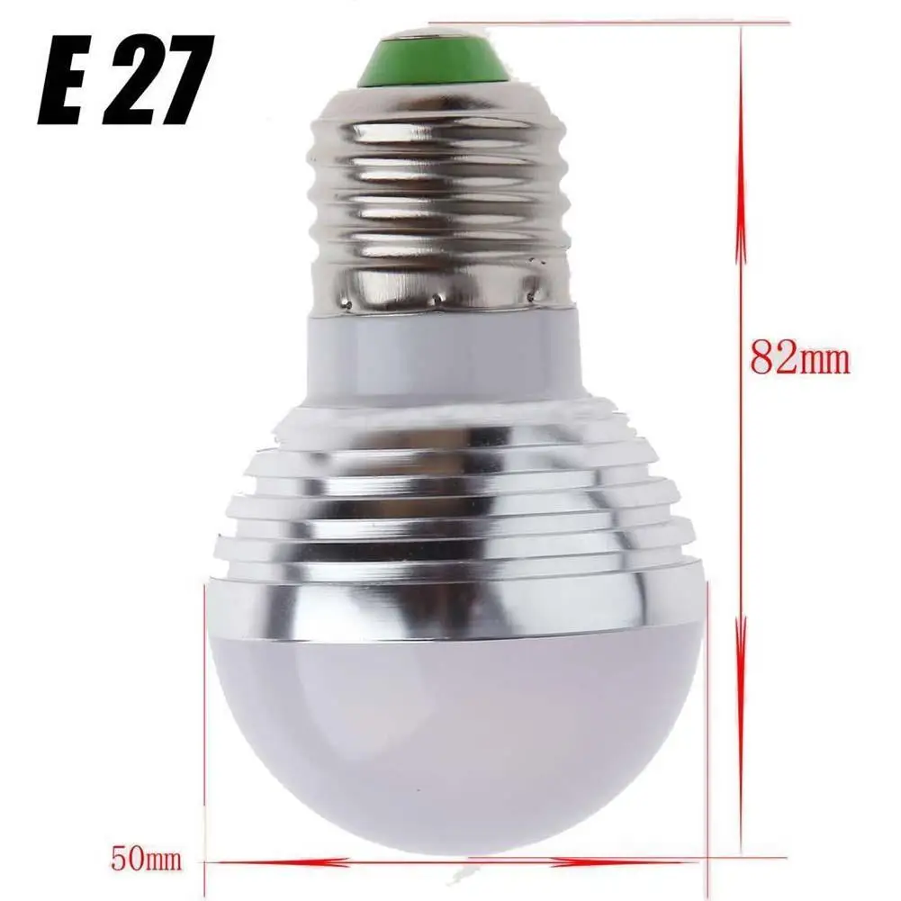 3W E27 led RGB Bulb Light Lamp 16 Color Changing with Wireless Remote Control APJ | Лампы и освещение