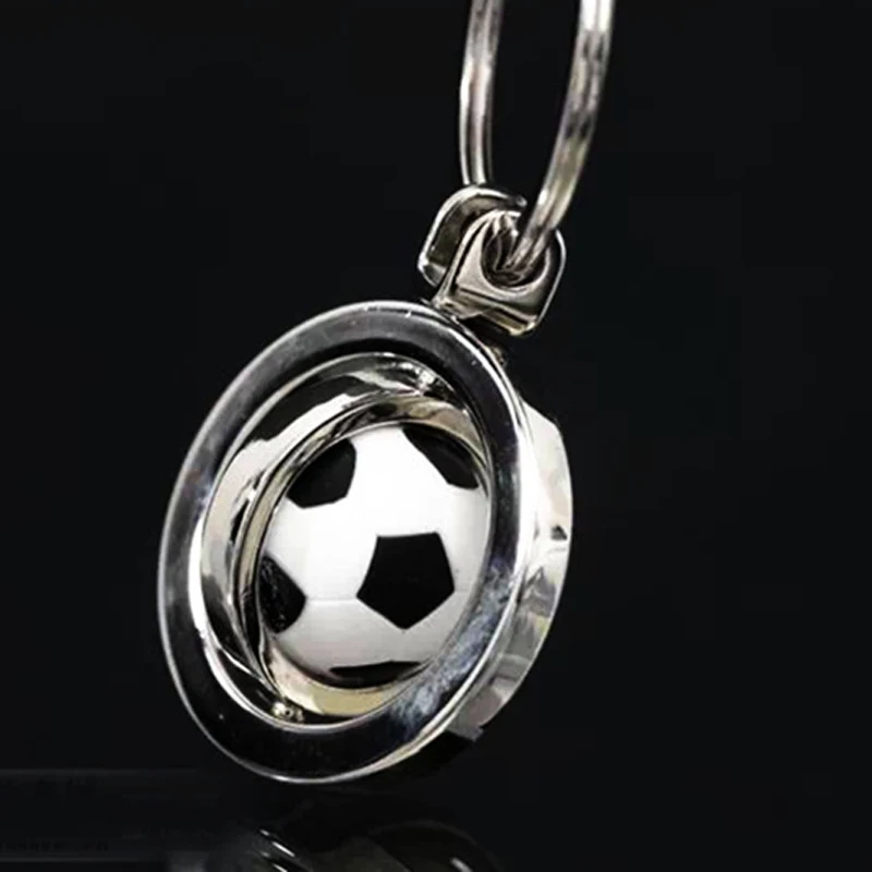 High Quality Alloy Creative 3D Football Rotating Soccer Basketball Golf Keychains Key Rings Sports Chains Boys Friend Gift | Украшения и