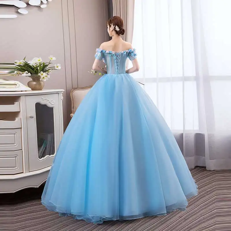 Ruthshen 2020 новые сказочные небесно голубые платья для Quinceanera с открытыми плечами