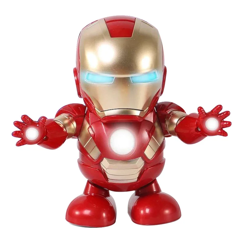 NO original box Marvel Новые горячие Мстители игрушки танцующий Железный человек робот с музыкальным фонариком Тони Старк электрическая фигурка игрушка для детей подарок - Цвет: NO original box
