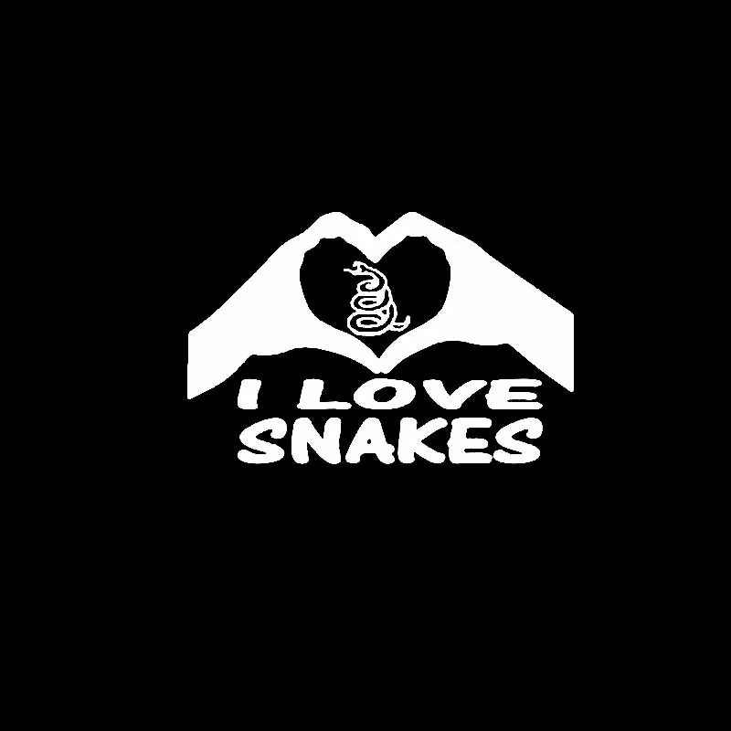 YJZT 14 6 см * 9 5 жесты I Love Snake крутая художественная виниловая наклейка Ослепительная