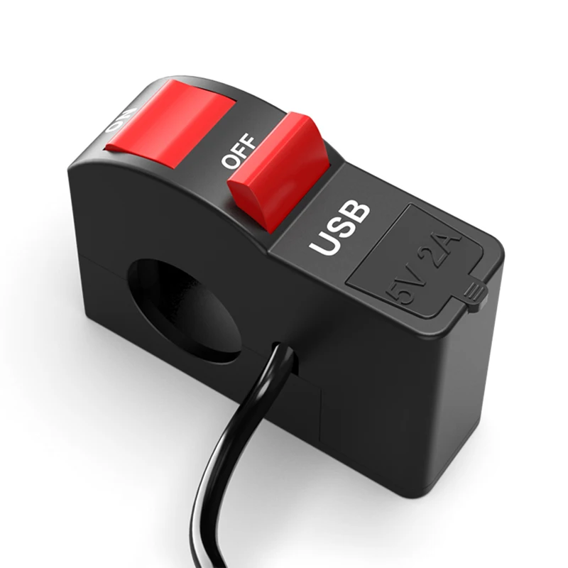 Мотоцикл зарядка через USB переключатель Водонепроницаемый 12В Быстрый Зарядное