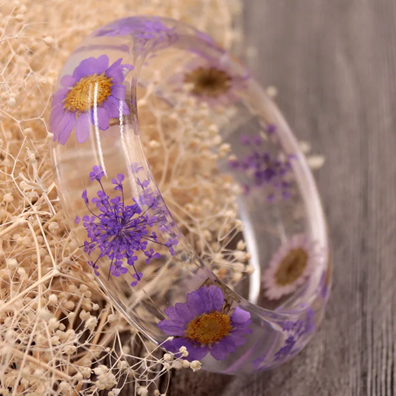 Houbian New Resin Dry Flower Bracelet Handmade Natural Dried Jewelry Girl'S Best Birthday Present | Украшения и аксессуары