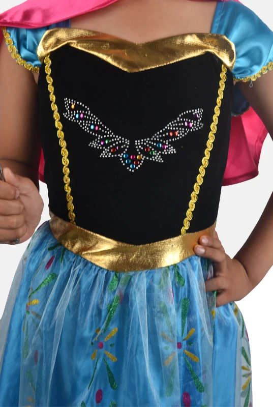 Бесплатная доставка костюм для девочек на Хэллоуин Эльза ледяная королева